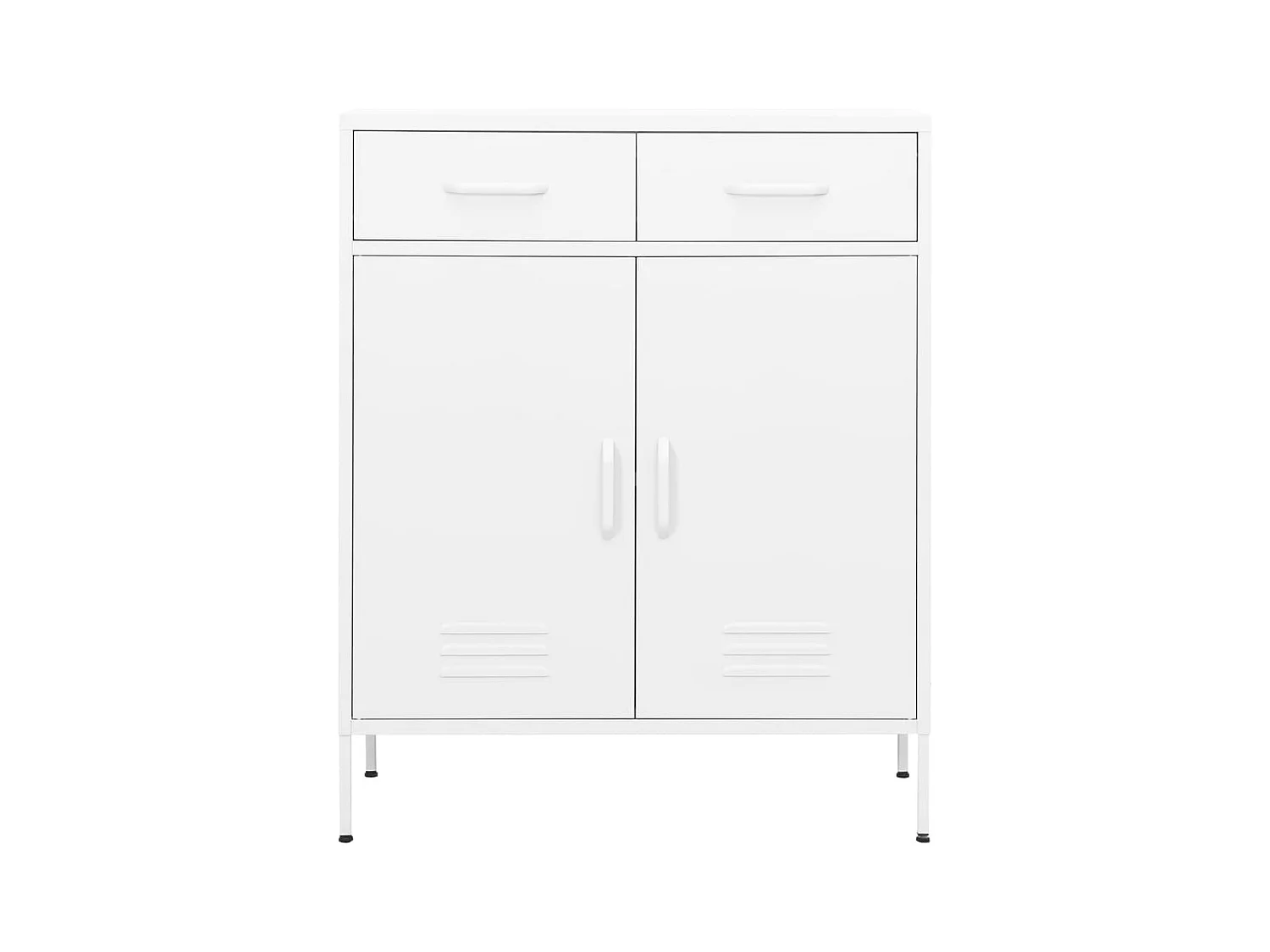 Opbergkast 80x35x101,5 cm staal wit BE995292