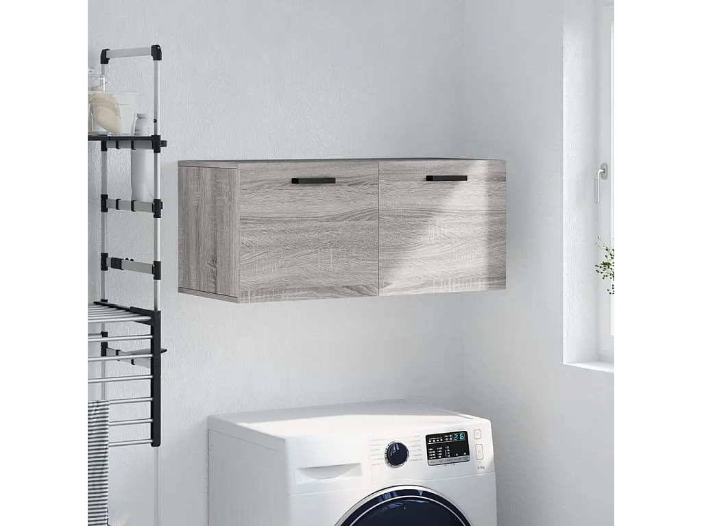 Armoire murale sonoma gris 80x36,5x35 cm bois d'ingénierie FR49720