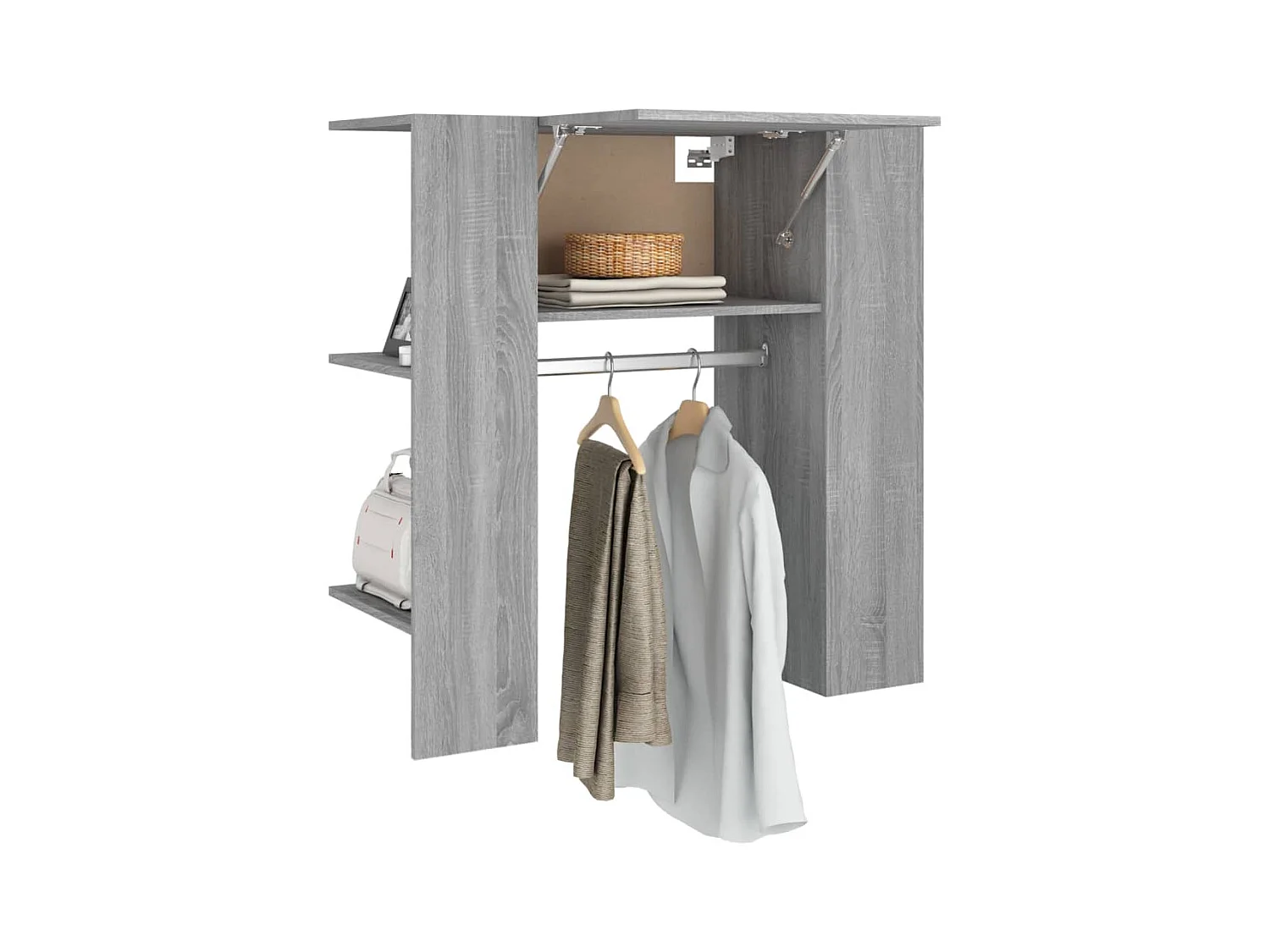 Mueble de recibidor madera ingeniería gris Sonoma 97,5x37x99 cm ES472961