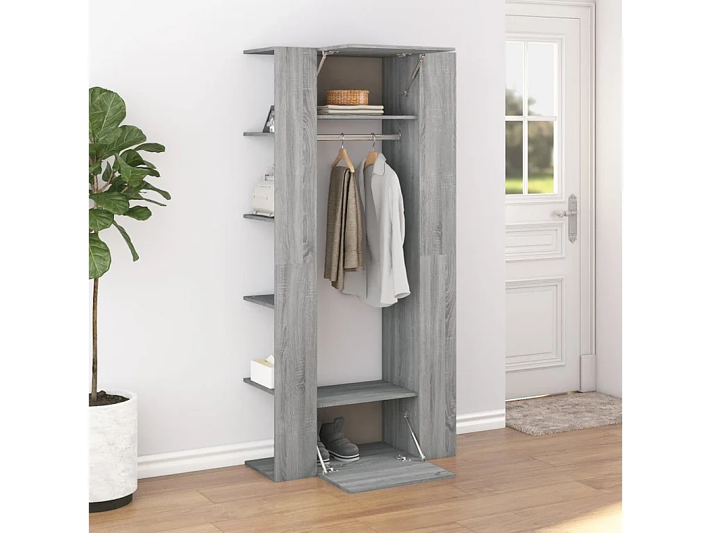 Armoire de couloir Sonoma gris 97,5x37x99 cm Bois d'ingénierie FR15801