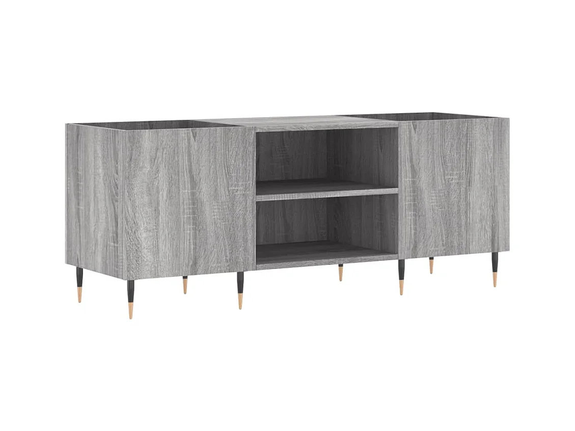 Mueble para discos madera contrachapada gris sonoma 121x38x48cm ES401096