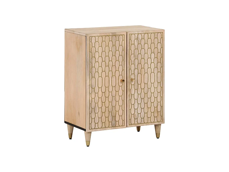 Armoire latérale 60x33x75 cm bois massif de manguier FR70691