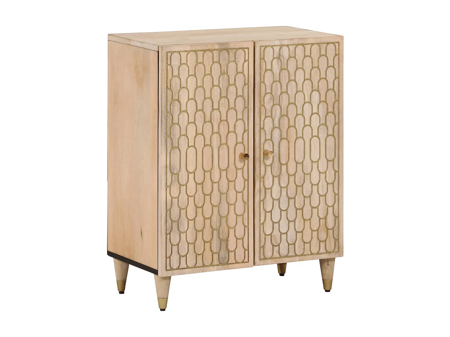 Armoire latérale 60x33x75 cm bois massif de manguier FR70691