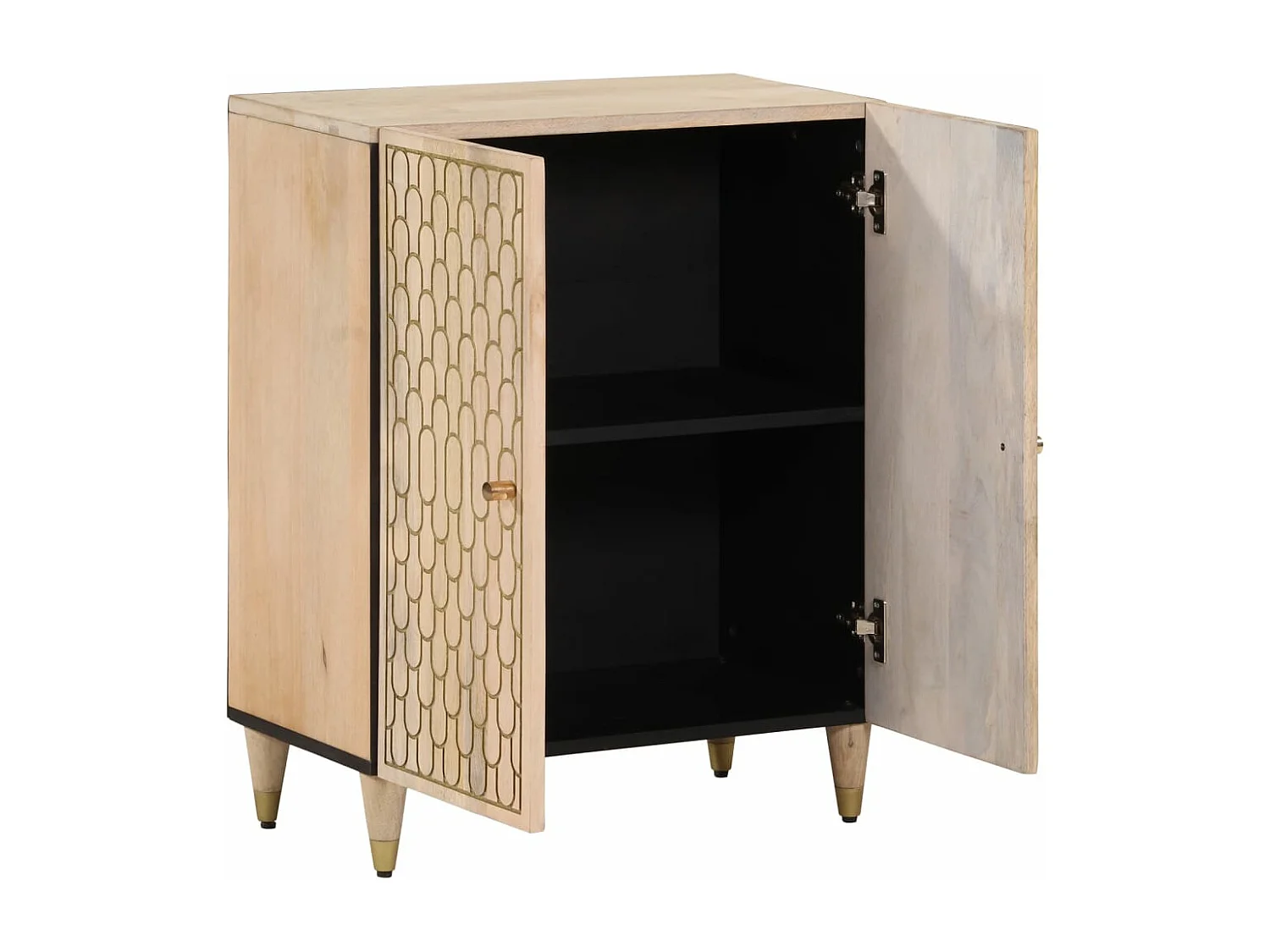 Armoire latérale 60x33x75 cm bois massif de manguier FR70691