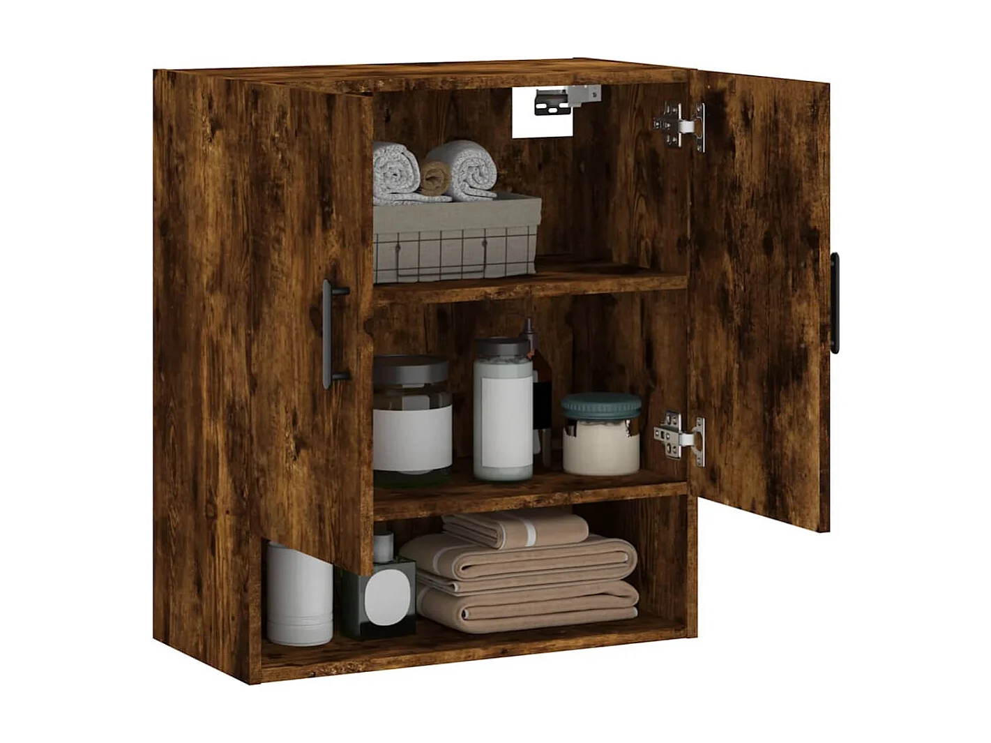 Armoire murale chêne fumé 60x31x70 cm bois d'ingénierie FR24219