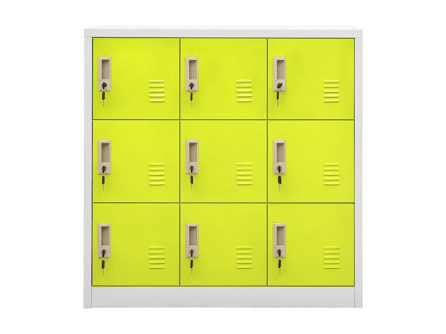 Armoire à casiers Gris clair et vert 90x45x92,5 cm Acier FR80599