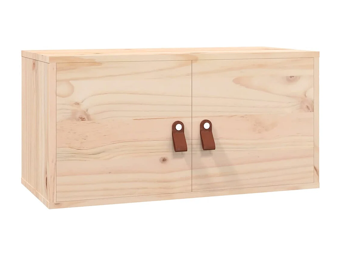 Armarios de pared 2 uds madera maciza de pino 60x30x30 cm ES102790