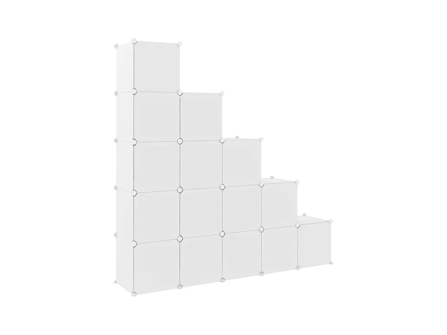 Kinderopbergmeubel met 15 vakken polypropeen wit BE166821