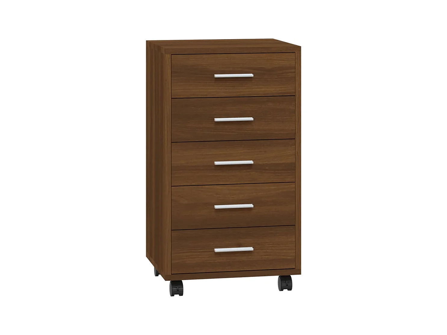 Móvel c/ gavetas e rodas derivados de madeira carvalho castanho PT612355