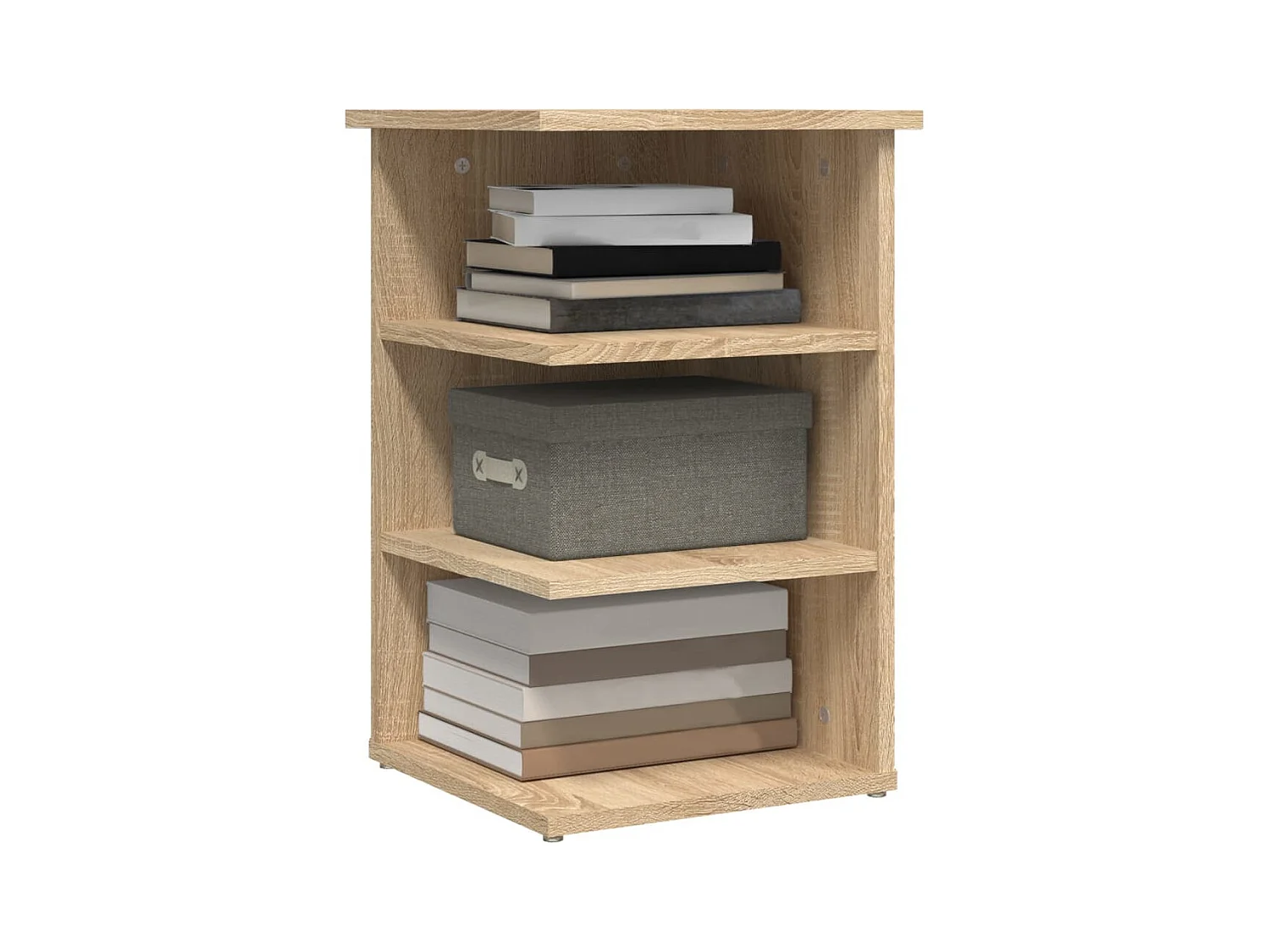 Bijzetkast 35x35x55 cm bewerkt hout sonoma eikenkleurig BE409618