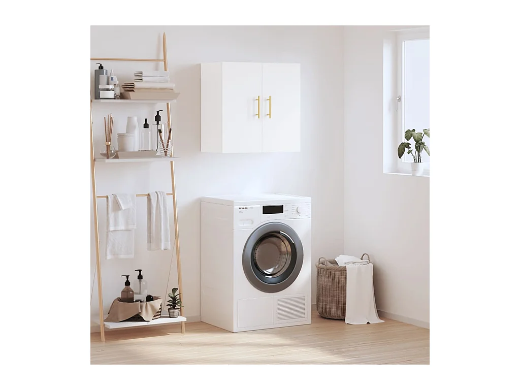 Armoire murale blanc 60x31x60 cm bois d'ingénierie FR74678