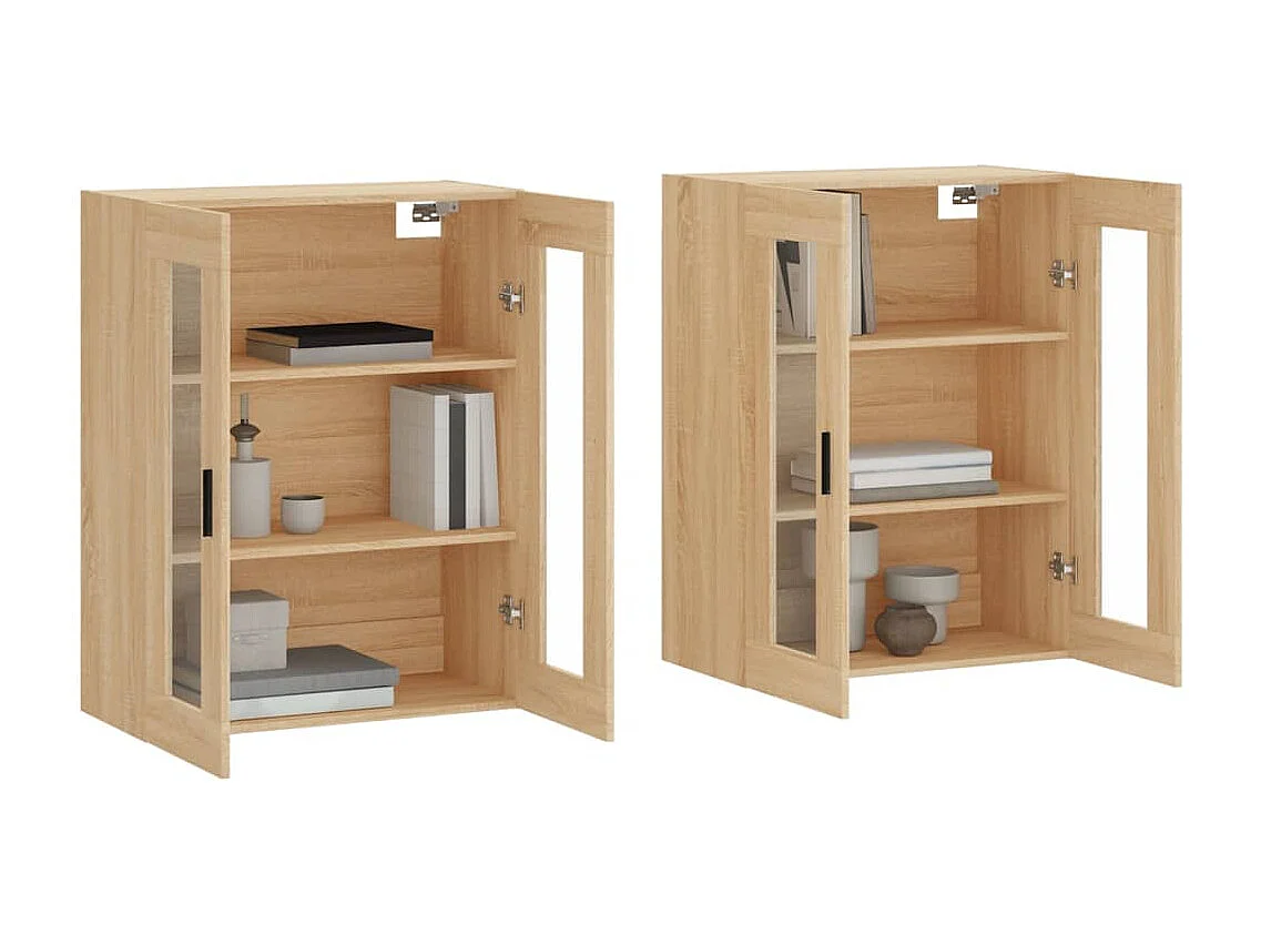 Armoires murales 2 pcs chêne sonoma bois d'ingénierie FR95815