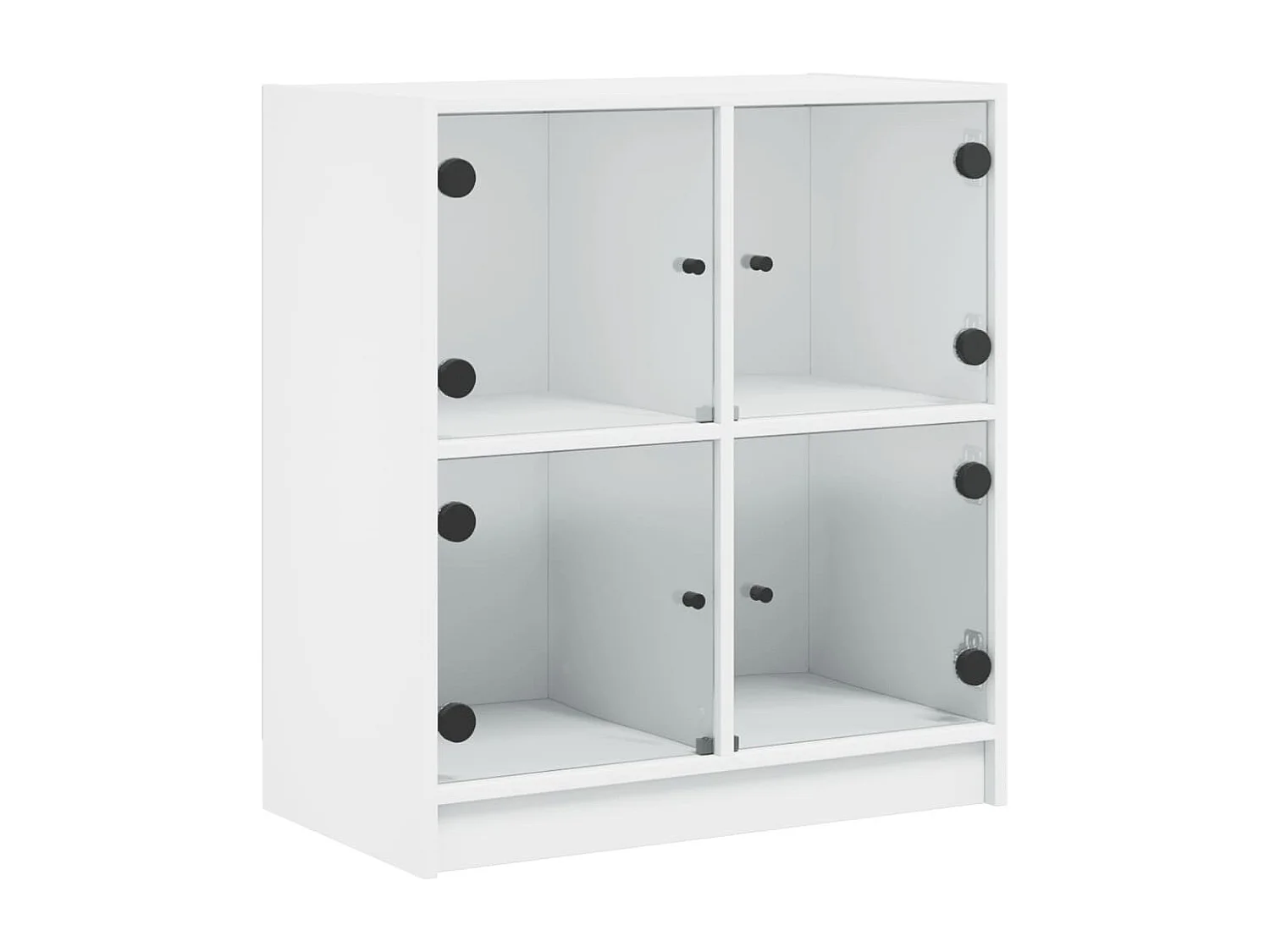 Armoire latérale avec portes en verre blanc 68x37x75,5 cm FR63438