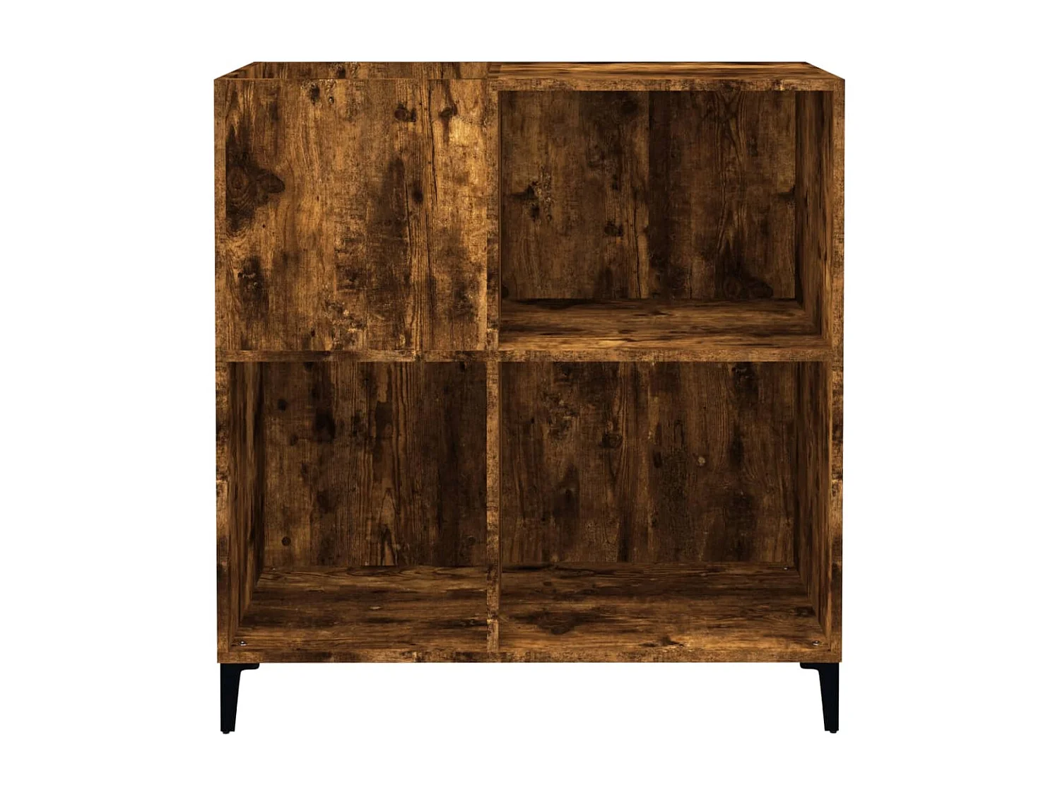 Armoire à disques chêne fumé 84,5x38x89 cm bois d'ingénierie FR83745