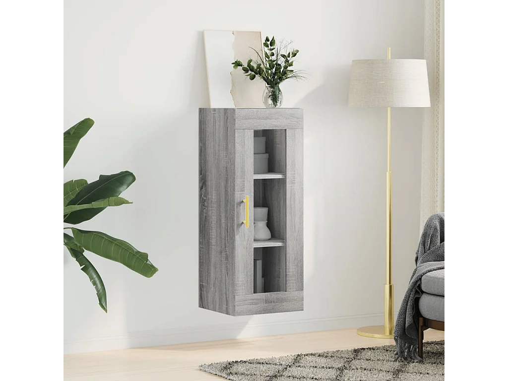 Armoire murale sonoma gris 34,5x34x90 cm FR81670
