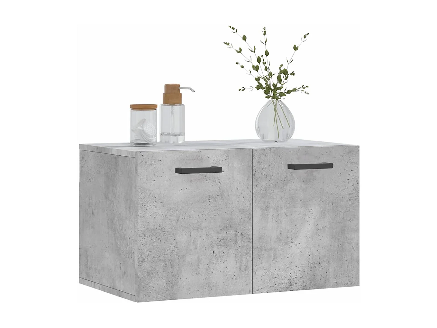 Armoire murale Gris béton 60x36,5x35 cm Bois d'ingénierie FR84128