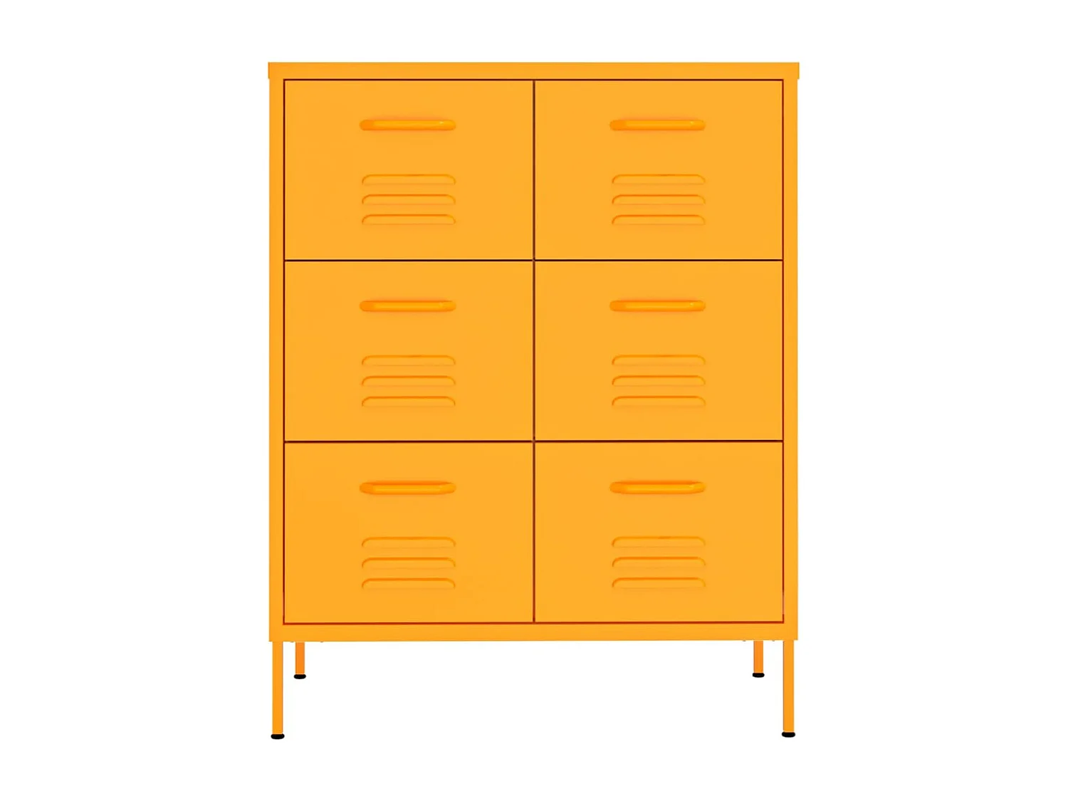 Armario almacenamiento acero amarillo mostaza 80x35x101,5 cm ES495290