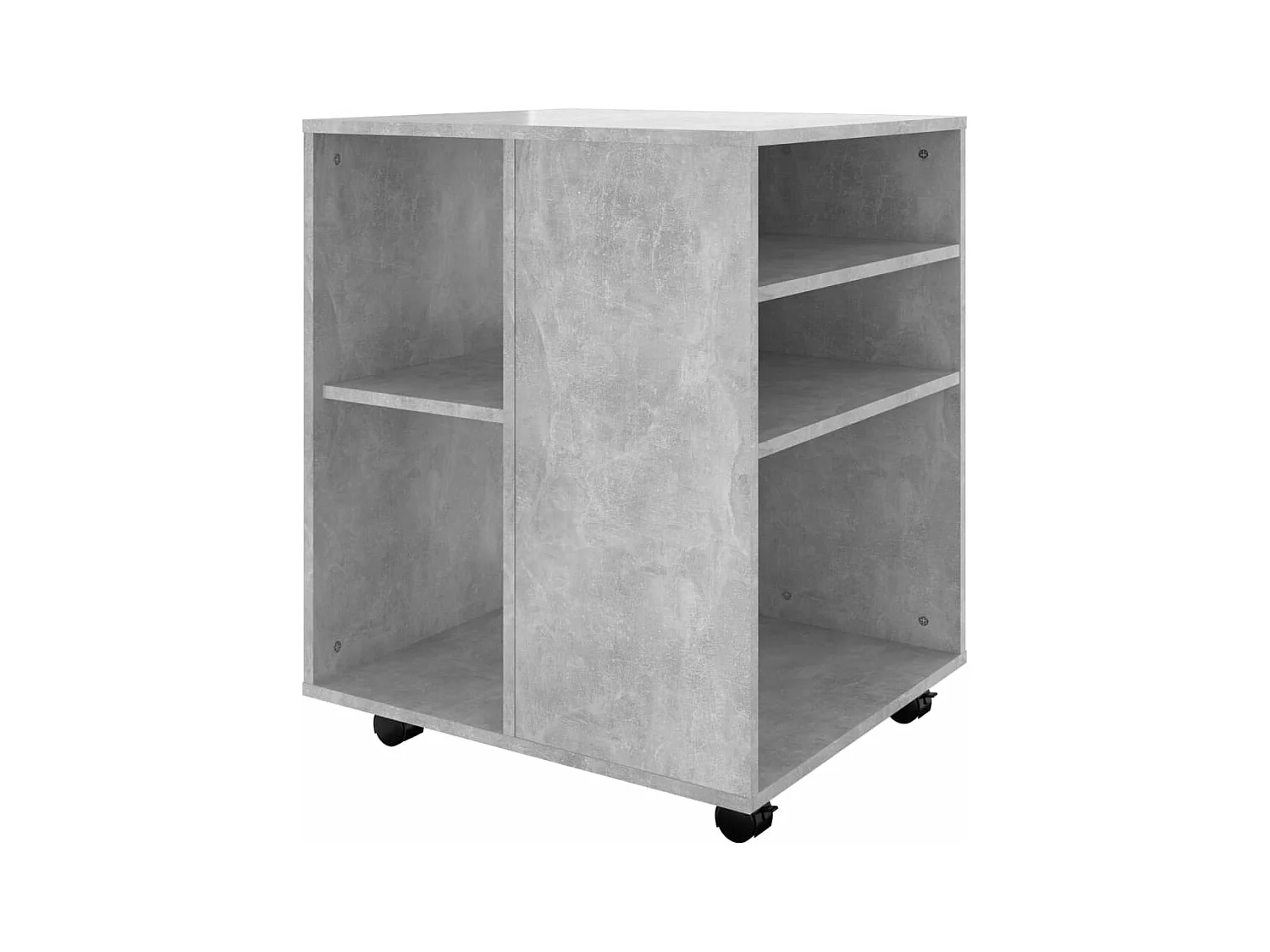 Rolkast 60x53x72 cm bewerkt hout betongrijs BE899146