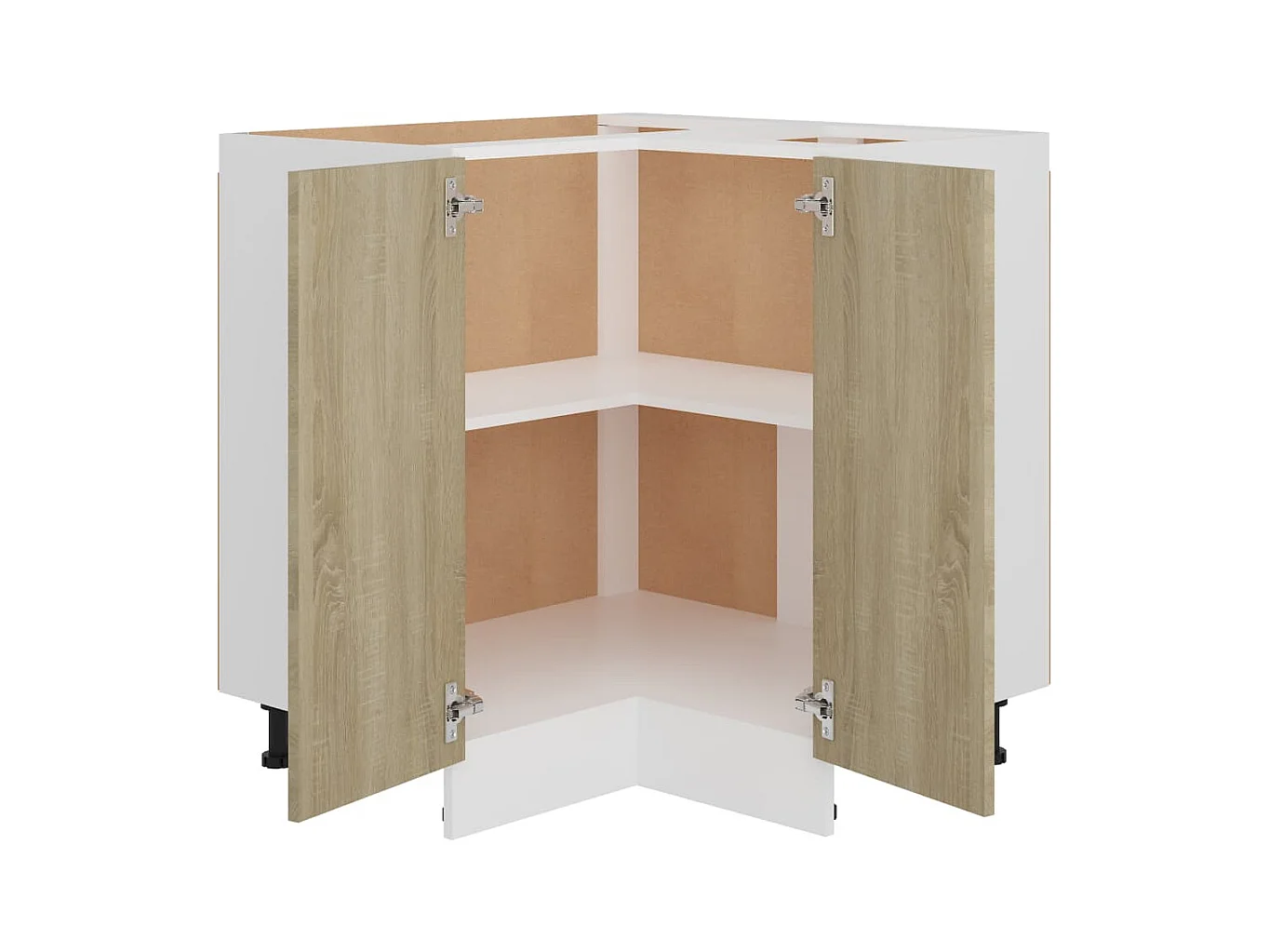 Armoire de plancher d'angle chêne sonoma 75,5x75,5x81,5 cm bois FR91030