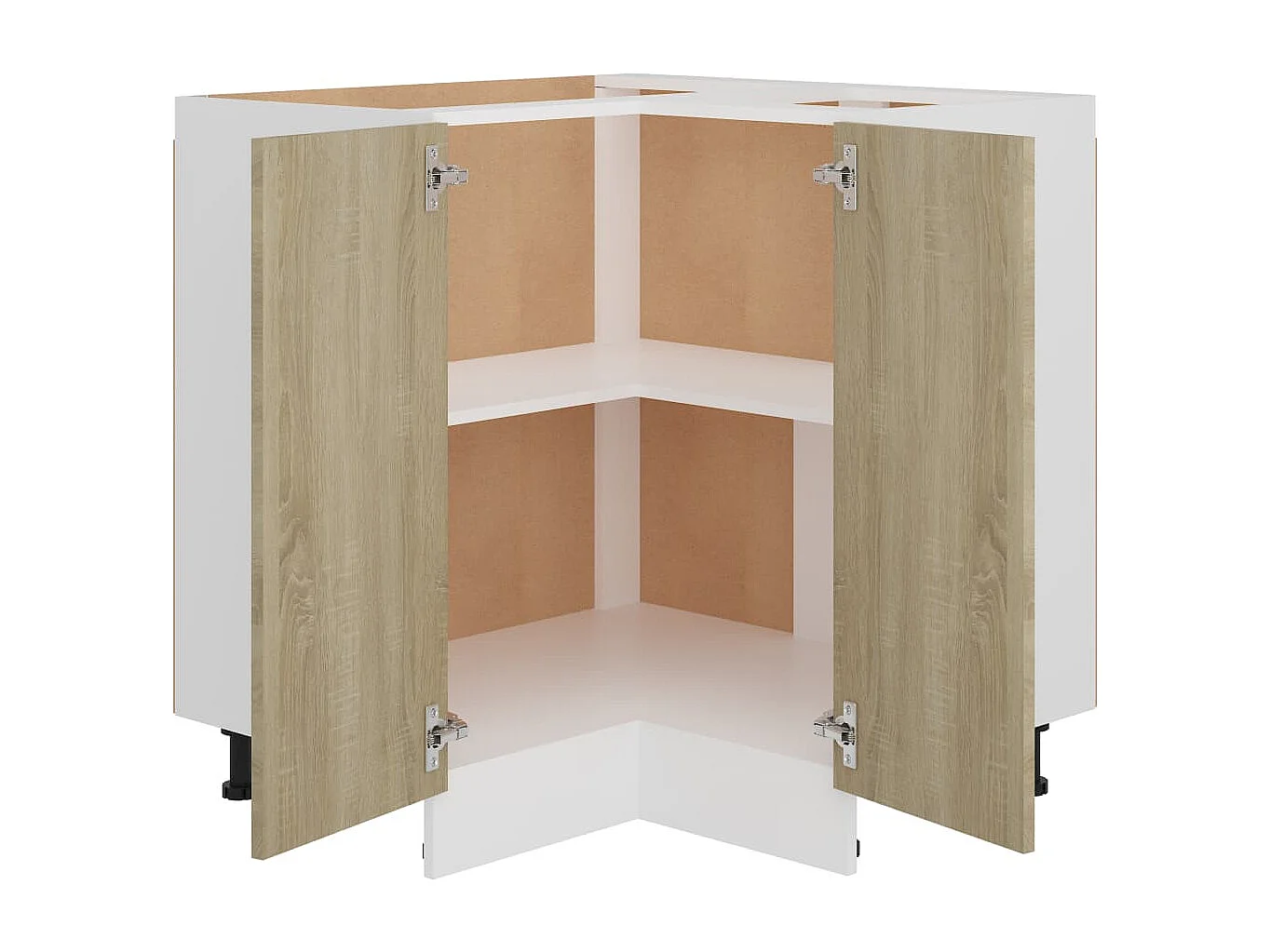 Armoire de plancher d'angle chêne sonoma 75,5x75,5x81,5 cm bois FR91030