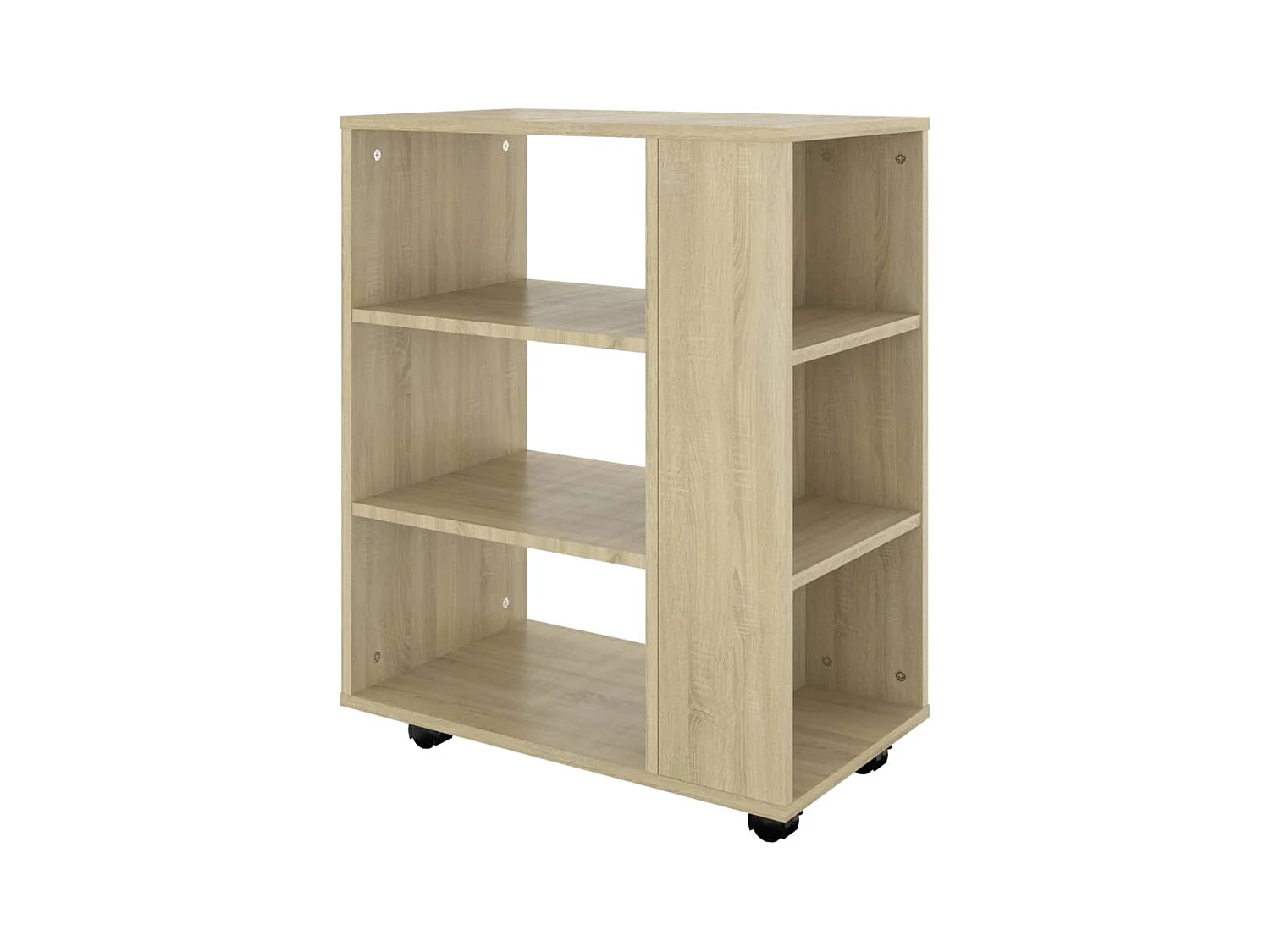 Rolkast 60x35x75 cm bewerkt hout sonoma eikenkleurig BE810515