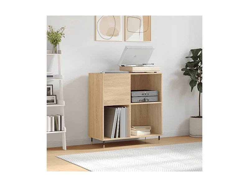 Armoire à disques chêne sonoma 84,5x38x89 cm bois d'ingénierie FR31229