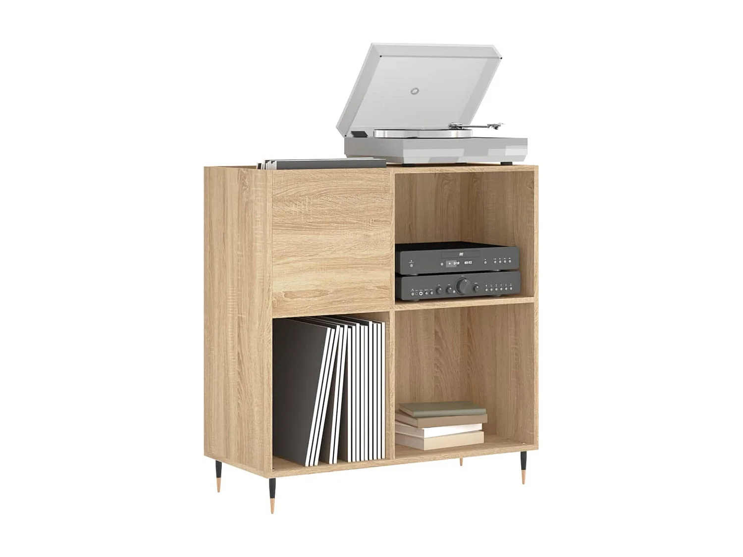 Armoire à disques chêne sonoma 84,5x38x89 cm bois d'ingénierie FR31229