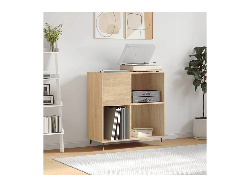 Armoire à disques chêne sonoma 84,5x38x89 cm bois d'ingénierie FR31229