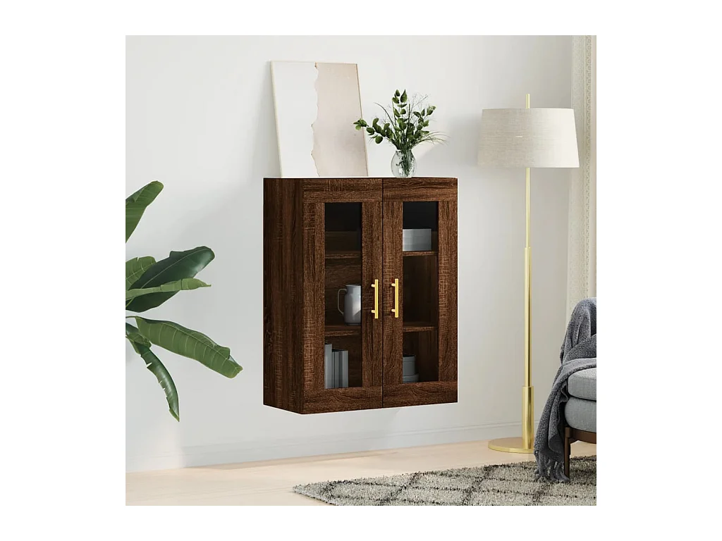 Armoire murale chêne marron 69,5x34x90 cm FR21181