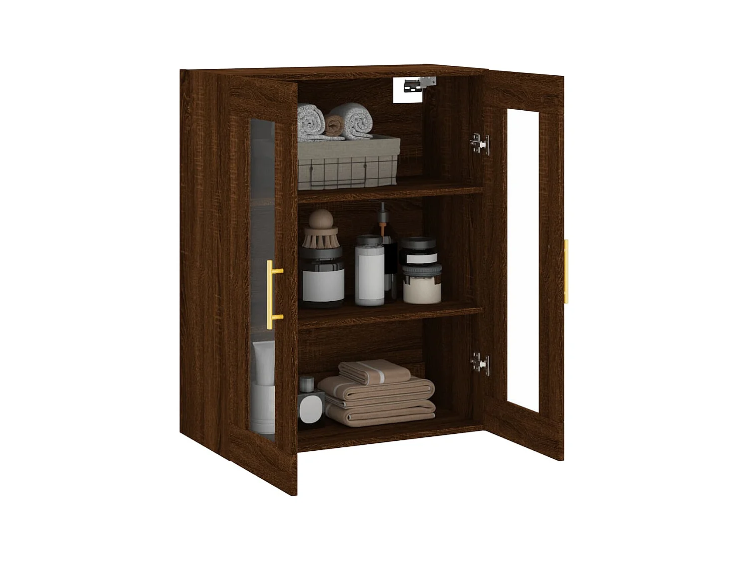 Armario de pared marrón roble 69,5x34x90 cm ES217511