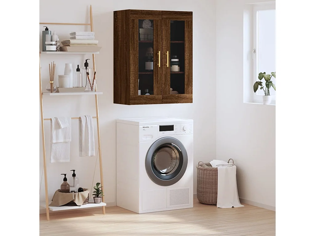 Armoire murale chêne marron 69,5x34x90 cm FR21181