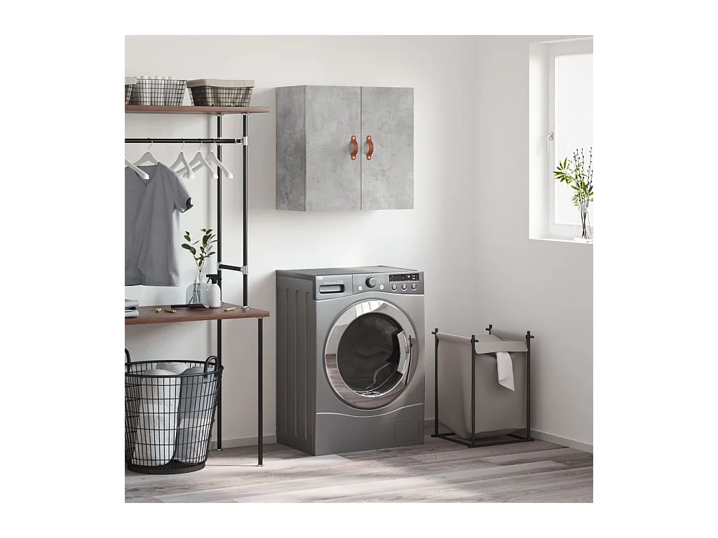 Armoire murale gris béton 60x31x60 cm bois d'ingénierie FR89261