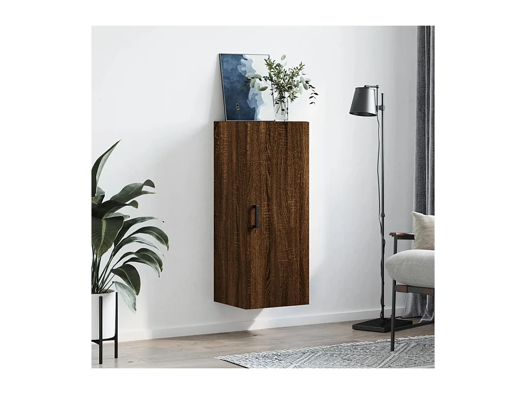 Armoire murale chêne marron 34,5x34x90 cm FR73258