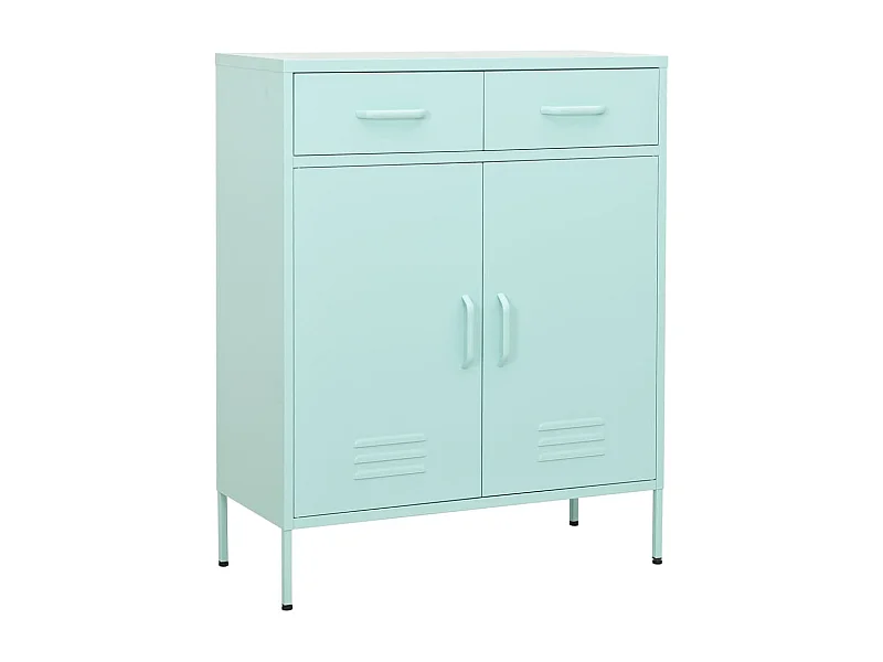Armario de almacenamiento acero verde mint 80x35x101,5 cm ES501295