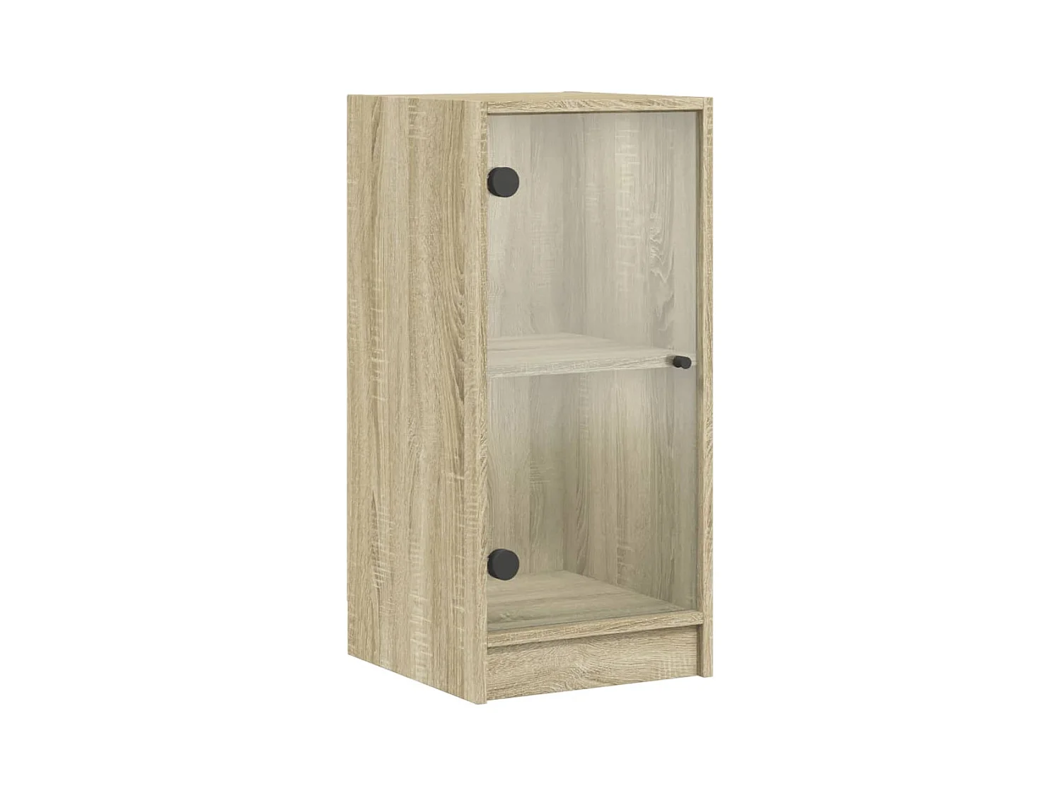 Armoire latérale avec portes en verre chêne sonoma 35x37x75,5cm FR51036