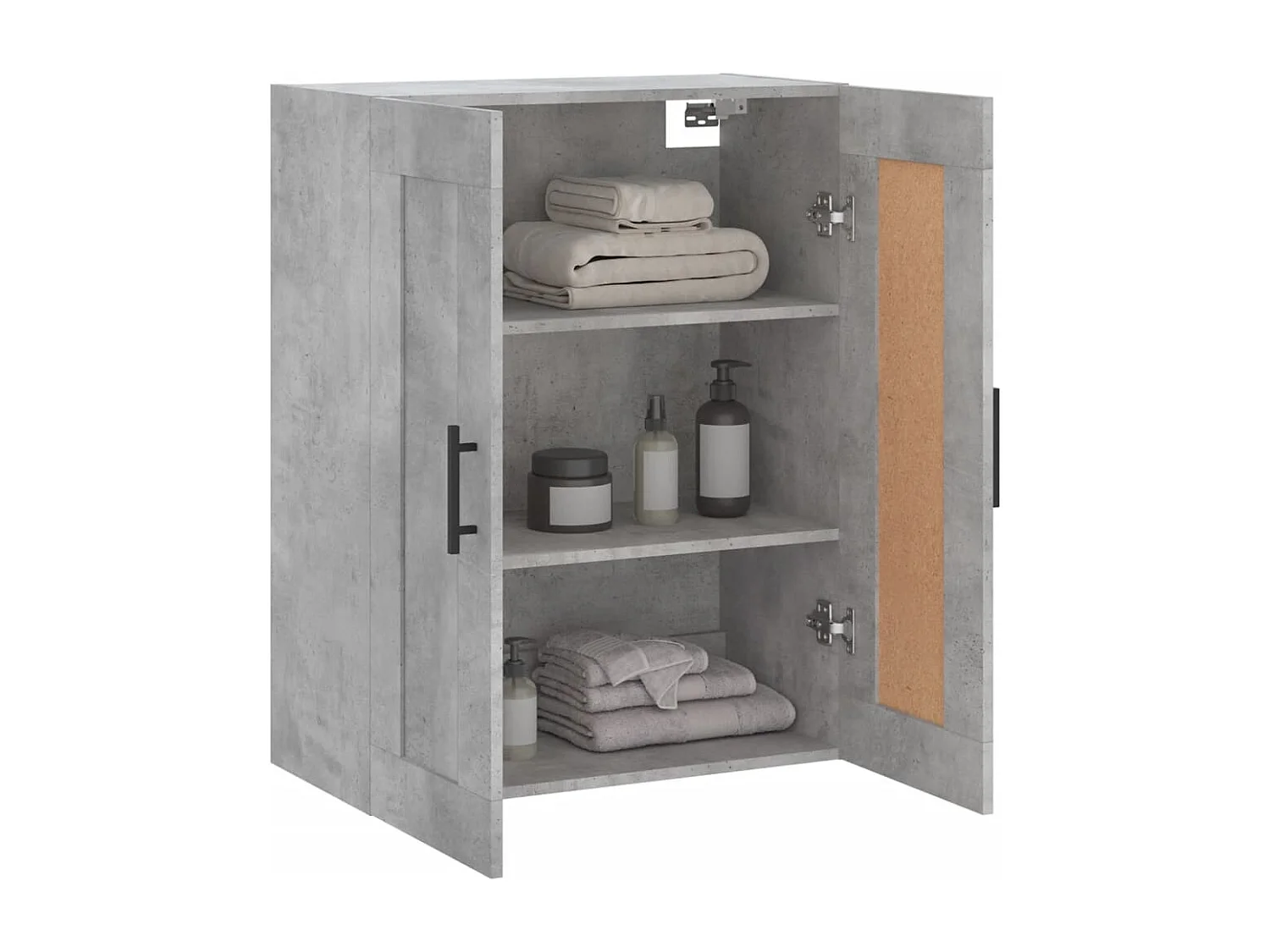 Armoire murale gris béton 69,5x34x90 cm bois d'ingénierie FR57759