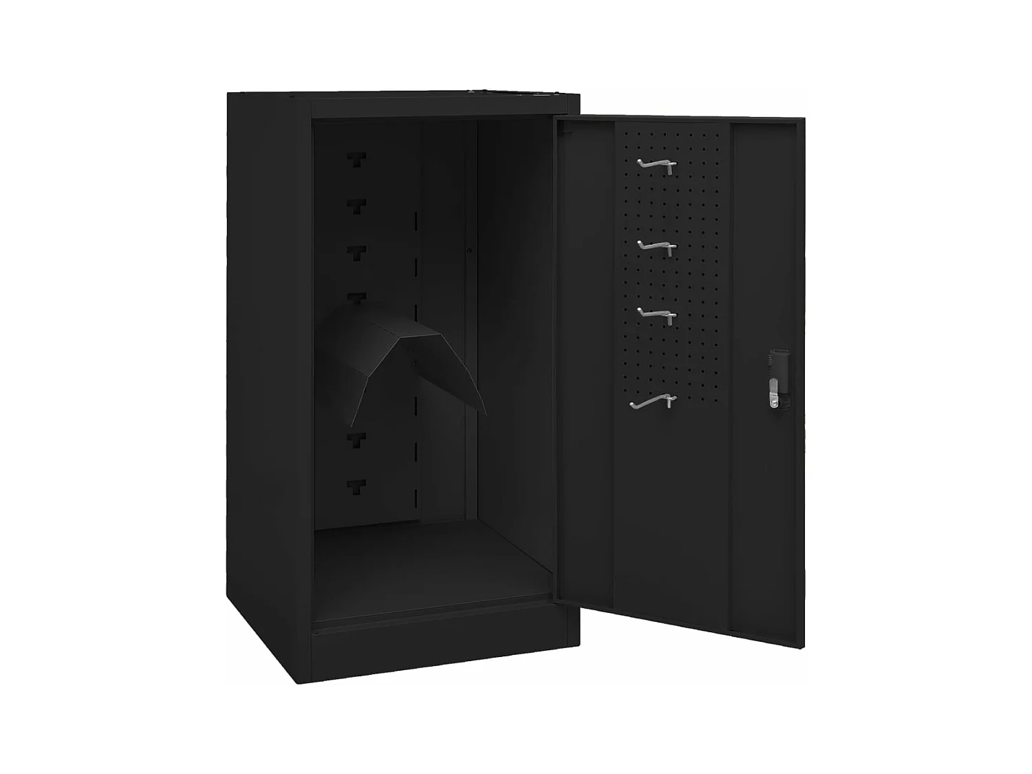 Armario para sillas de montar acero negro 53x53x105 cm ES564632