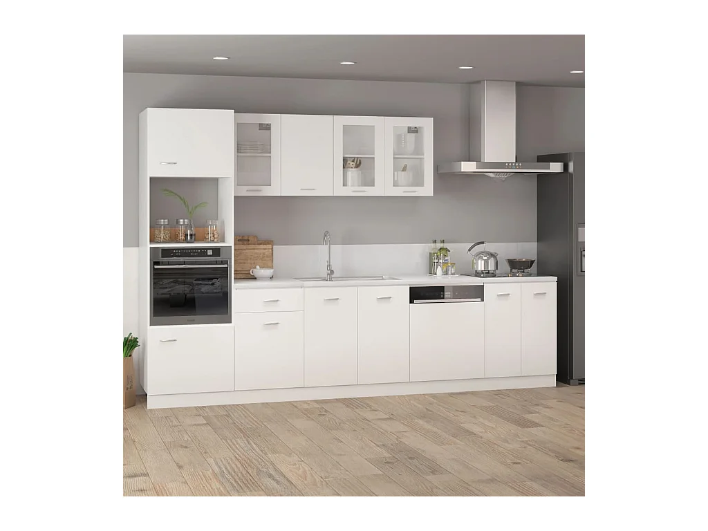 Armoire de plancher à tiroir Blanc 50x46x81,5cm Bois ingénierie FR66910