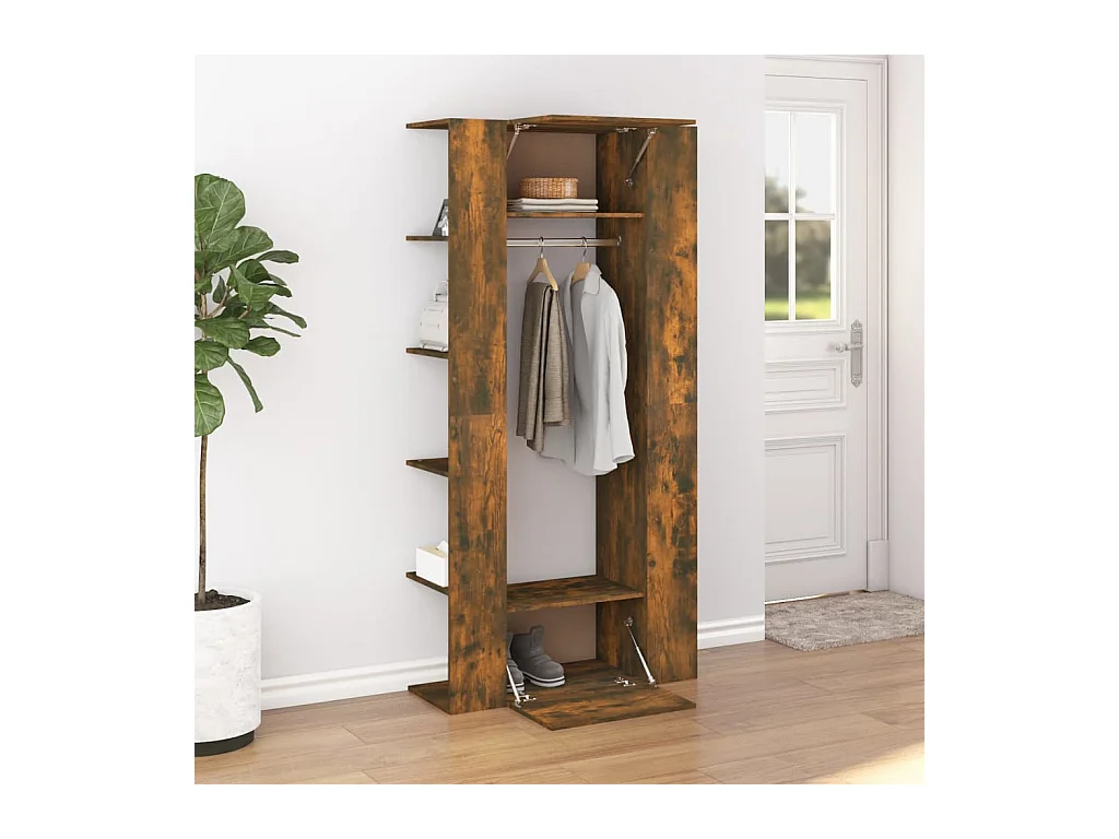 Armoire de couloir Chêne fumé 97,5x37x99 cm Bois d'ingénierie FR16813
