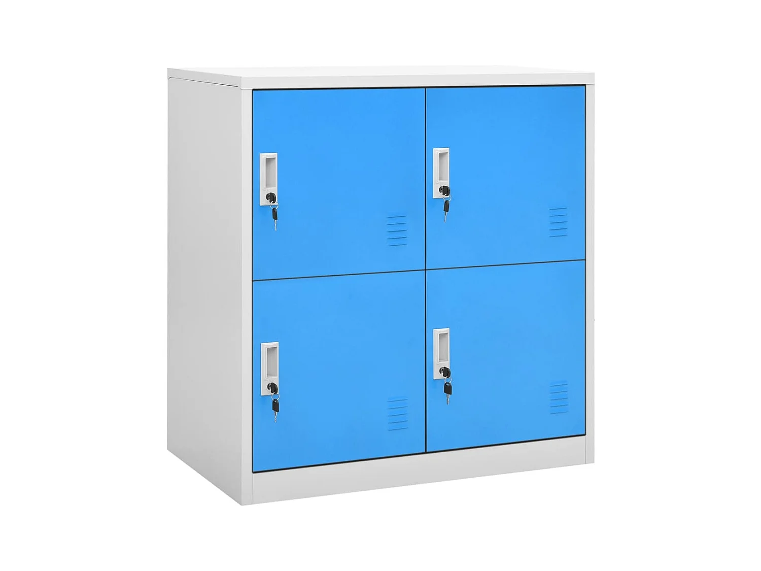 Armoire à casiers Gris clair et bleu 90x45x92,5 cm Acier FR77223