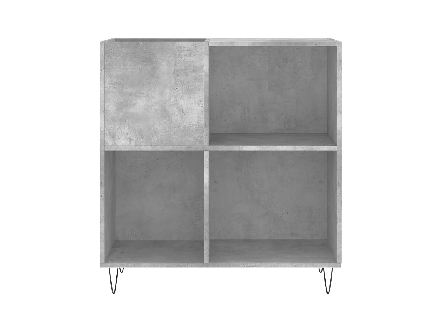 Mueble discos madera contrachapada gris hormigón 84,5x38x89 cm ES733634