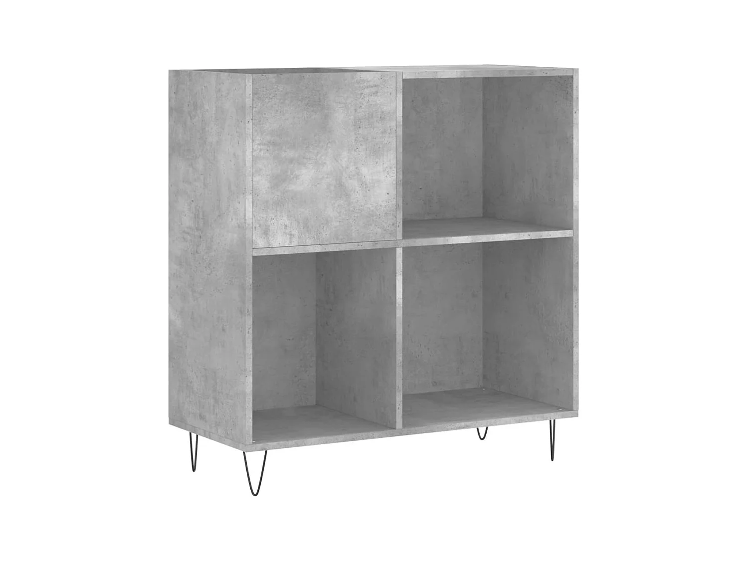 Mueble discos madera contrachapada gris hormigón 84,5x38x89 cm ES733634