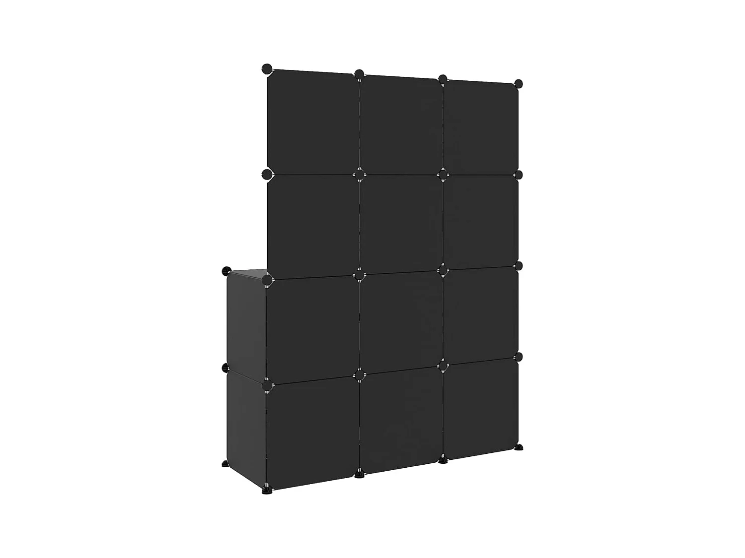 Estantería infantil de cubos con 10 compartimentos negro PP ES896282