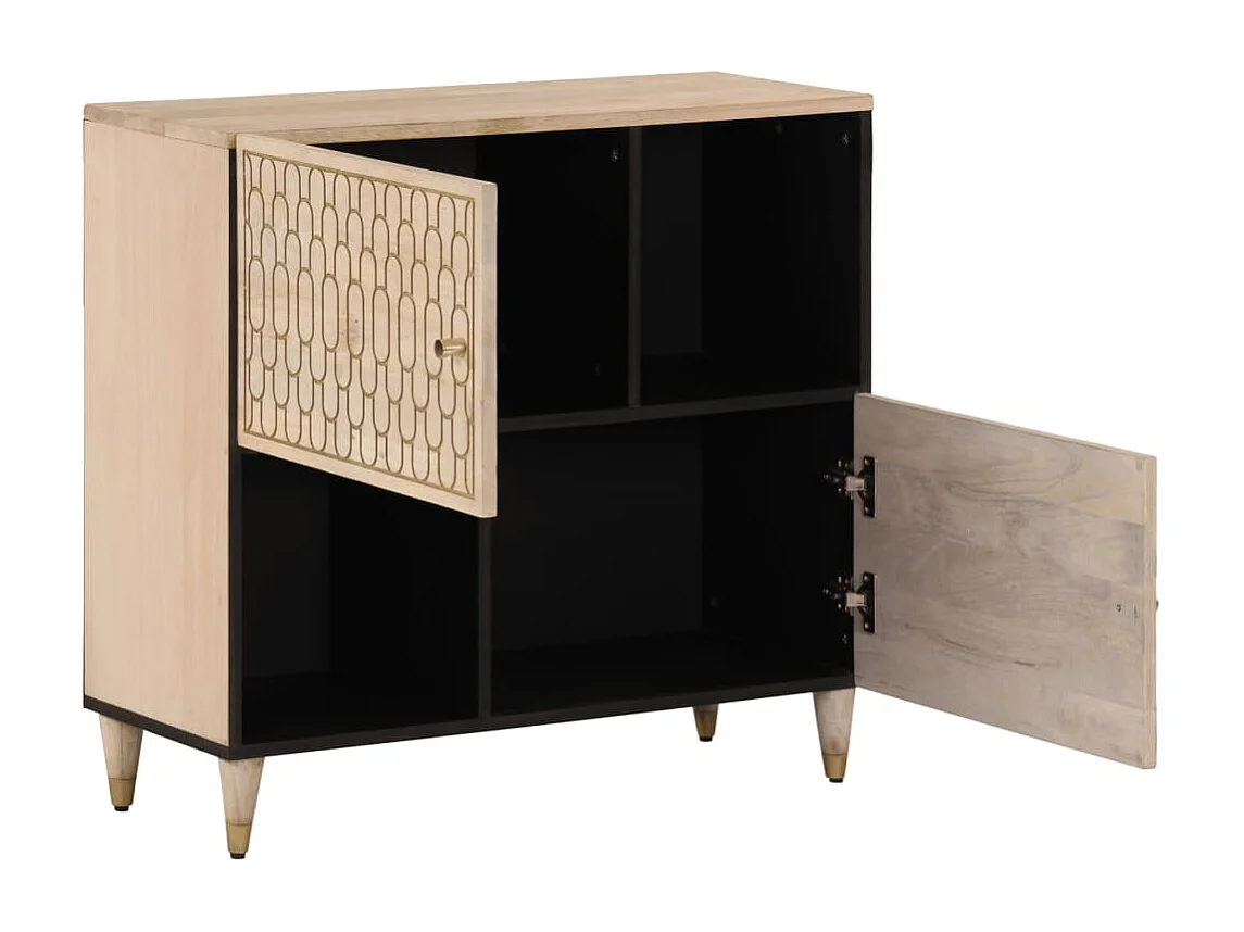 Armoire latérale 80x33x75 cm bois massif de manguier FR72687