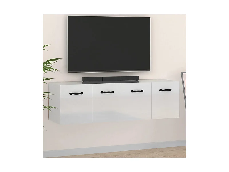 Armoires murales 2 pcs Blanc brillant 80x36,5x35 cm FR89712