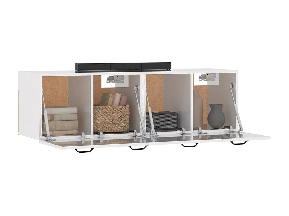 Armoires murales 2 pcs Blanc brillant 80x36,5x35 cm FR89712