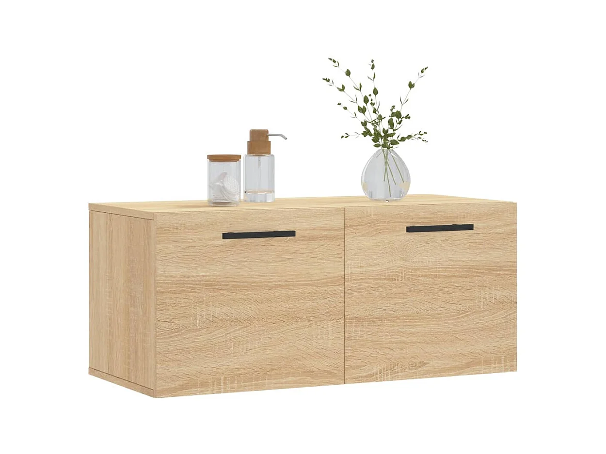 Armoire murale chêne sonoma 80x36,5x35 cm bois d'ingénierie FR61994