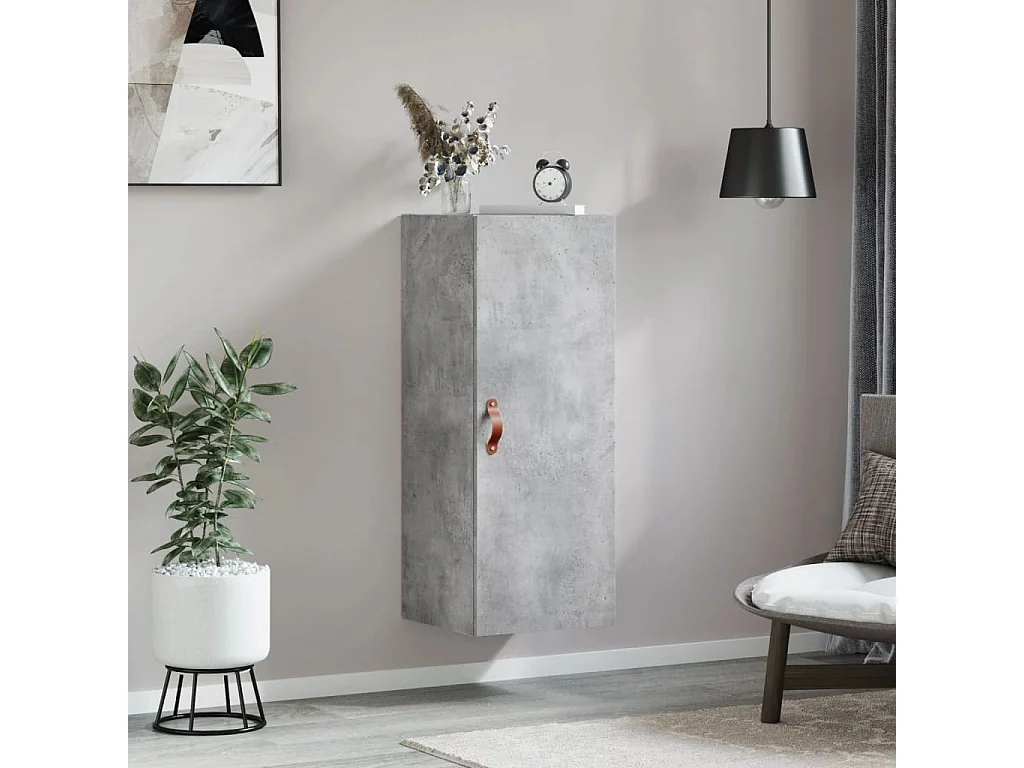 Armoire murale gris béton 34,5x34x90 cm FR34251