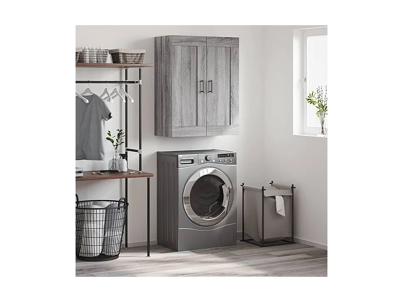 Armário de parede 69,5x34x90 cm deriv. madeira cinzento sonoma PT409435