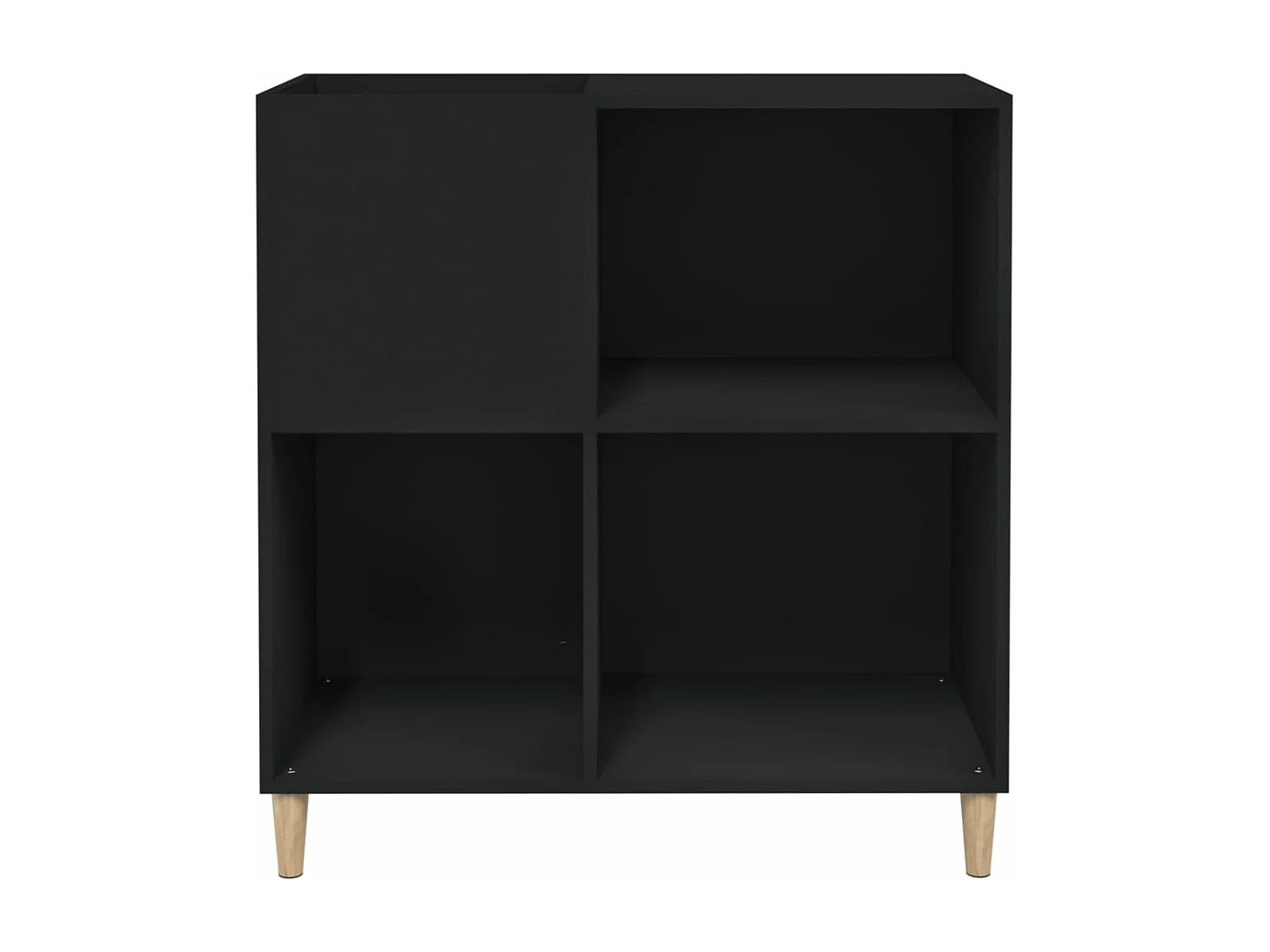 Armoire à disques noir 84,5x38x89 cm bois d'ingénierie FR99257